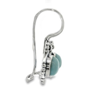 Cercei Argint cu tortita clasica Larimar Mayurakshi - Img 2