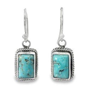 Cercei Argint cu tortita clasica realizati manual Turquoise Mustika