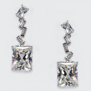 Cercei Argint Zirconia Celine Alb Cald