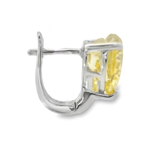 Cercei inima Argint cu sistem de inchidere englezesc Cubic Zirconia Laureline - Img 2