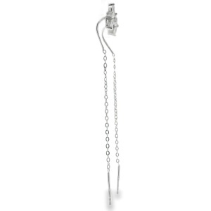 Cercei lungi din Argint Cubic Zirconia Alix - Img 2