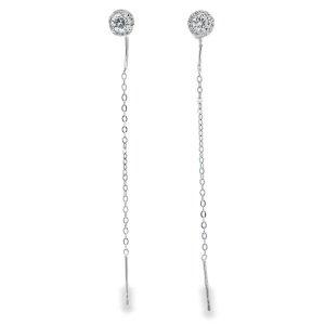 Cercei lungi din Argint Cubic Zirconia Paloma