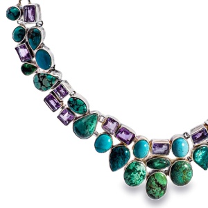 Colier Argint Blue Moon Turquoise Shanti - Img 4