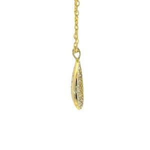 Colier Argint suflat Aur 585 Zirconia Gisele - Img 2