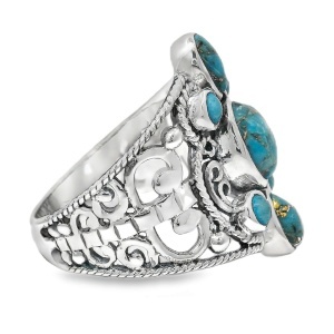 Inel Argint Blue Copper Turquoise Uluberia - Img 2