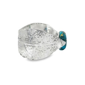 Inel Argint Blue Copper Turquoise Ziata - Img 2