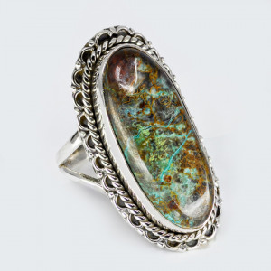 Inel Argint Chrysocolla Ikroop - Img 2