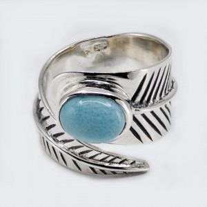 Inel Argint Larimar Hridyaa