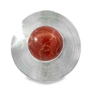Inel Argint realizat manual Coral Citri