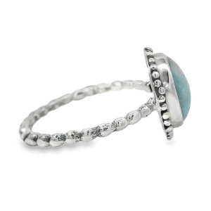 Inel Argint realizat manual Larimar Monita - Img 2