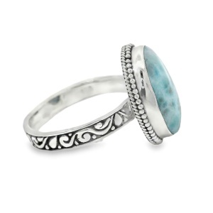 Inel Argint realizat manual Larimar Naimahi - Img 2