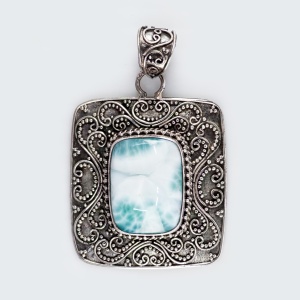 Pandantiv Argint realizat manual Larimar Timur