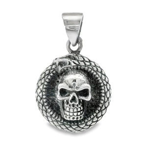 Pandantiv Argint Unisex Ouroboros Skull