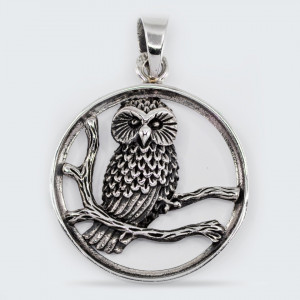 Pandantiv argint unisex Owl