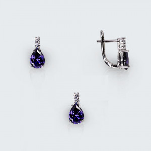 Set amethyst teardrop - Img 2