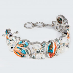 Bratara Argint Turquoise Oyster Ashini - Img 2