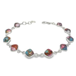 Bratara Argint Turquoise Oyster Roz Shivani