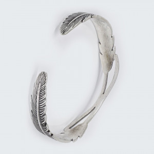 Bratara argint unisex Leaf