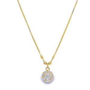 Bratara de picior Argint suflat Aur 585 Cubic Zirconia Lou