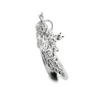 Brosa Argint cu Marcasite Fosette - Img 2