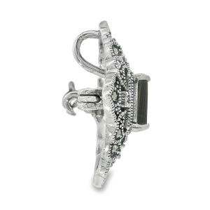Brosa-Pandantiv Argint cu Marcasite si Sidef Abalone Waan - Img 2