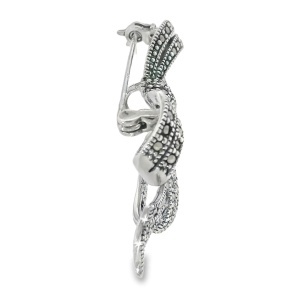 Brosa-Pandantiv Argint Funda cu Marcasite Achara - Img 2
