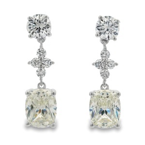 Cercei Argint cu sistem de inchidere cu surub Cubic Zirconia Jacinthe