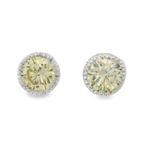 Cercei Argint cu sistem de inchidere cu surub Cubic Zirconia Madeleine