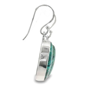Cercei Argint cu tortita Chrysocolla Vedha - Img 2