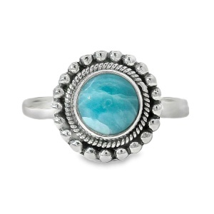 Inel Argint Larimar Kamon