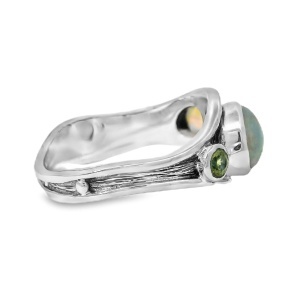 Inel Argint Opal Australian Pirinita - Img 2