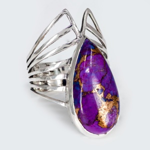 Inel Argint Purple Copper Turquoise Keyara - Img 2