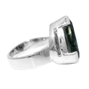 Inel Argint Quartz Rutilat Negru Durgapur - Img 2