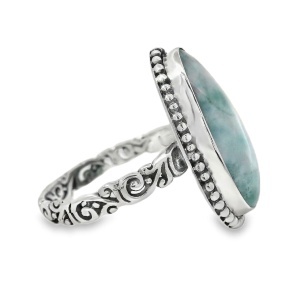 Inel Argint realizat manual Larimar Hanis - Img 2