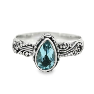Inel Argint realizat manual Topaz Albastru Nathania