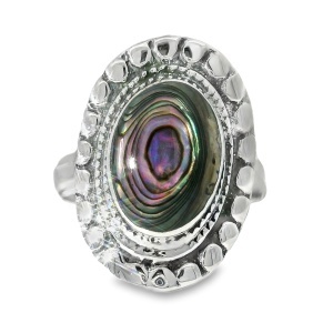 Inel Argint Sidef Abalone Mov Ubon