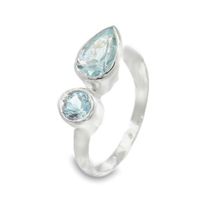 Inel Argint Topaz Albastru Dhriti