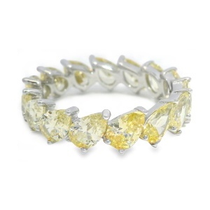 Inel Eternity Argint Cubic Zirconia Sampanie Colette
