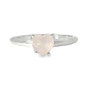 Inel Inima Argint Quartz Roz Praew