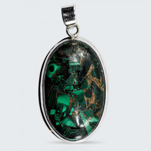 Pandantiv argint Copper Malachite Aleppey