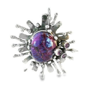 Pandantiv Argint Purple Copper Turquoise Yashoda