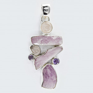 Pandantiv Argint Quartz Roz Devna