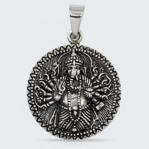Pandantiv argint unisex Warrior Ganesha