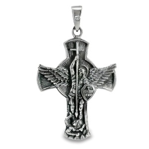 Pandantiv-Cruce Argint Unisex Arhanghel