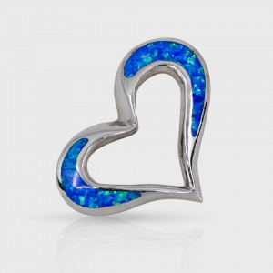 Pandantiv Opal Blue Heart