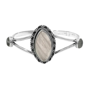 Bratara Argint Fixa Quartz Roz Manjeri