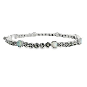 Bratara Argint Marcasite si Opal de Sinteza Darpan - Img 2