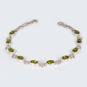 Bratara Argint Peridot Prisha