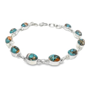 Bratara Argint Turquoise Oyster Thalassery