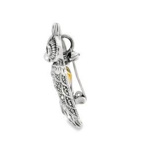 Brosa Argint cu Marcasite Amaranthe Gold - Img 2